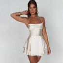 Wilma - Robe en satin dos nu