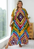 Sherman - Robe bohème ample multicolore avec col en V