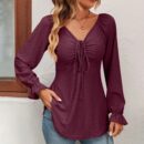 Ruby - Hauts à collerette et col en V pour femmes