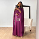 Lilia - Robe longue en satin et maille pour femme