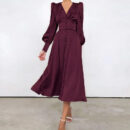 Bridget - Robe élégante à manches bouffantes en forme de lanterne
