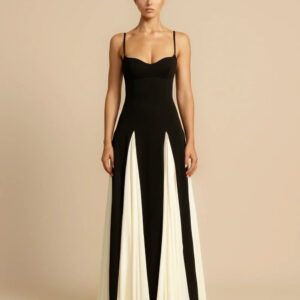 Marina - Robe Maxi Fit and Flare à bretelles pour femmes