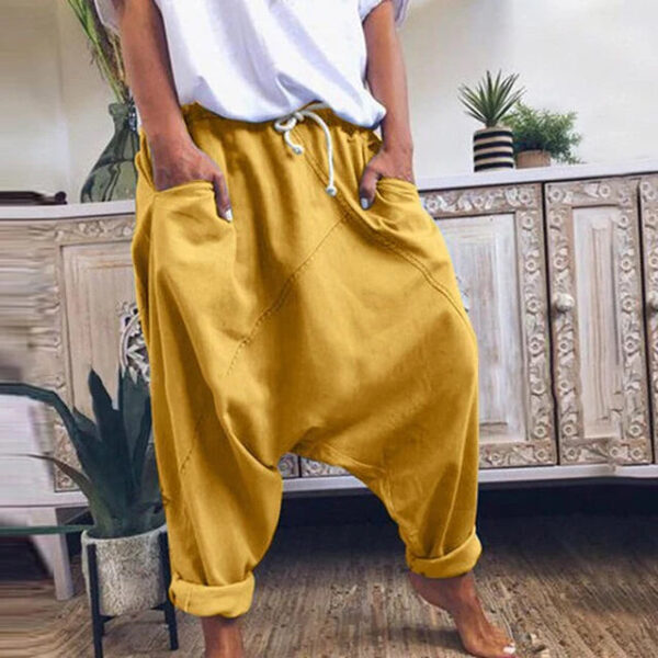 Lyricelle – Pantalon sarouel élégant en coton