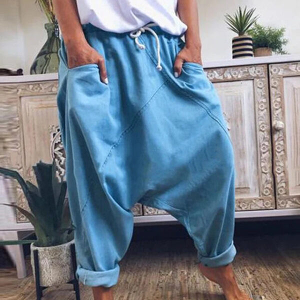 Lyricelle – Pantalon sarouel élégant en coton – Image 3