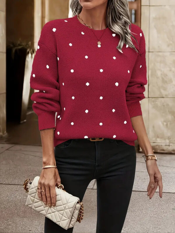 Bernadette - Pull tricoté à pois – Image 2