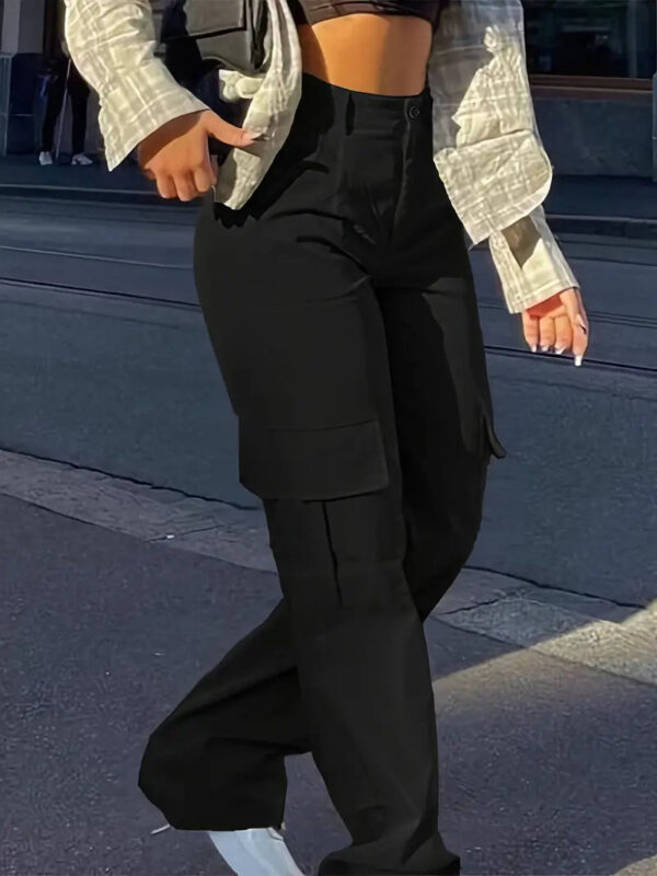 Clara - Pantalon cargo uni – Image 2