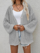 Maribel - Gilet crochet ample avec boutons sur le devant