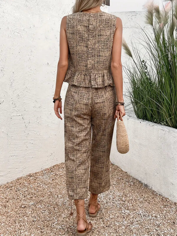 Rosemary - Ensemble élégant composé d'un haut sans manches et d'un pantalon large – Image 4