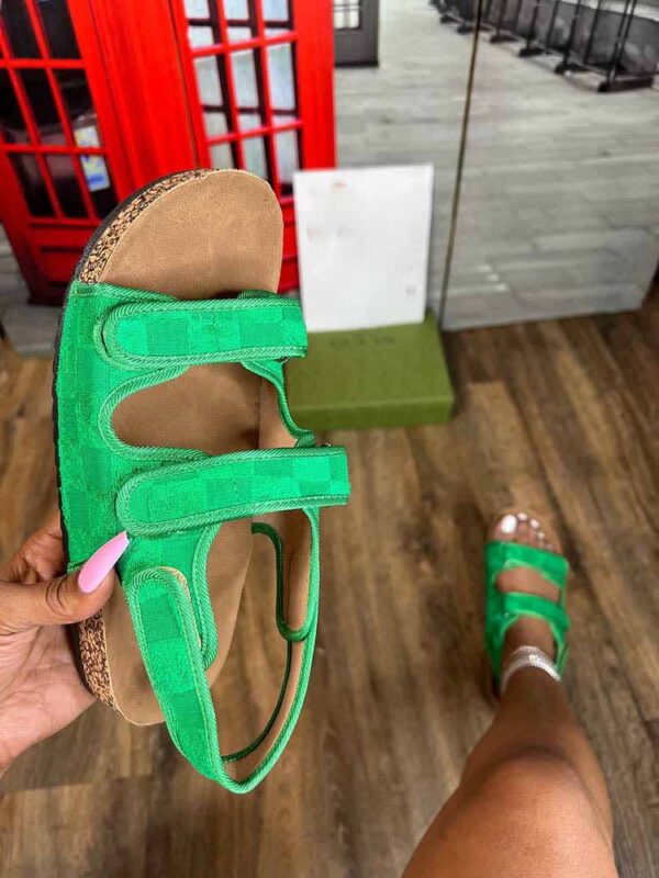 Rosalind - Sandales à talon plat pour femme avec fermeture velcro