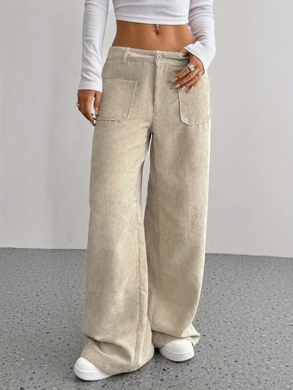 Maeve - Pantalon large décontracté en velours côtelé pour femmes – Image 5