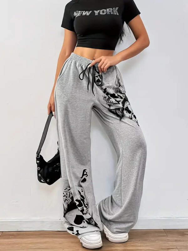 Sally - Pantalon large avec imprimé rook et cordon de serrage – Image 3