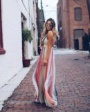 Susan - Robe longue d'été élégante arc-en-ciel