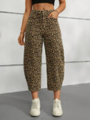 Vallie - Pantalon banane imprimé léopard pour femme