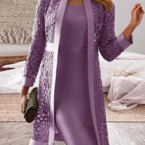 Lucy - Ensemble deux pièces - robe cardigan en dentelle pour femmes