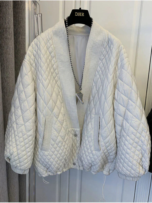 Violet - Veste matelassée en coton rétro tendance – Image 2