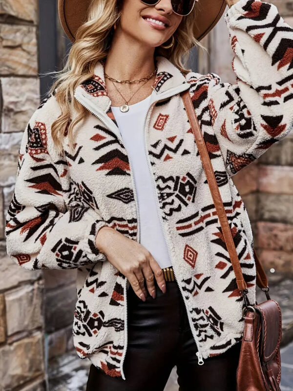 Frenda - Veste polaire élégante à motif géométrique – Image 5