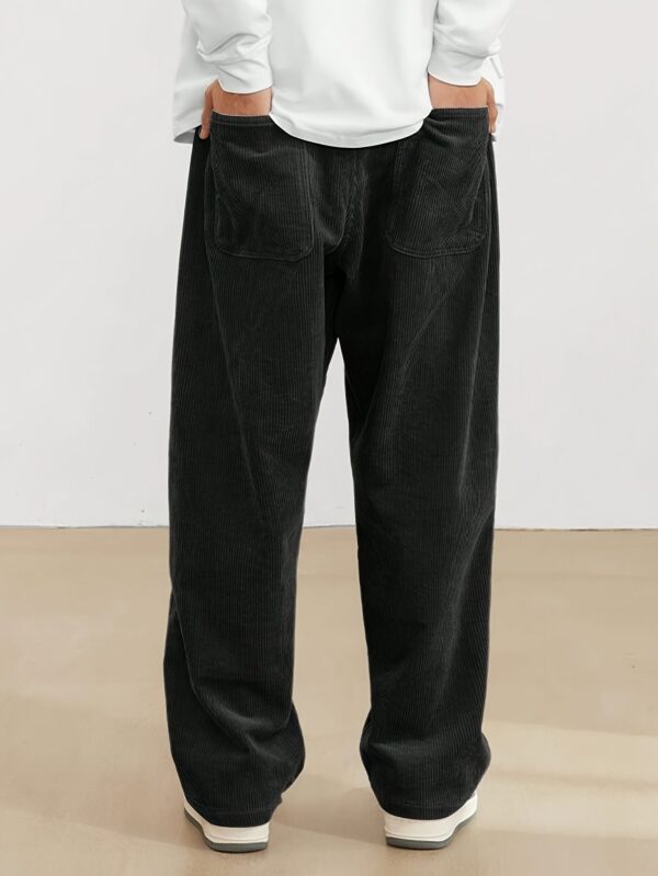 Pantalon en velours côtelé pour homme avec poches - Braun – Image 3
