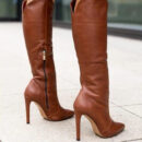 Abbie - Bottes hautes en daim et cuir