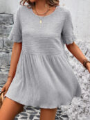 Evie - Blouse ample à col rond avec manches courtes à volants