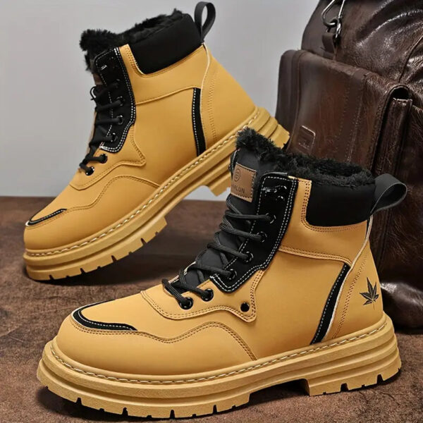 Levi - Bottes de neige pour hommes à semelles épaisses