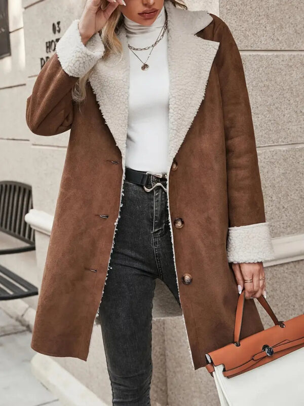 Corene - Manteau avec col à revers et patte de boutonnage sur le devant – Image 4