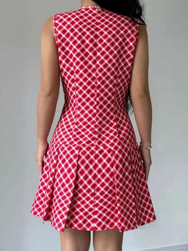 Zilpha - Robe trapèze imprimée sans manches élégante – Image 6