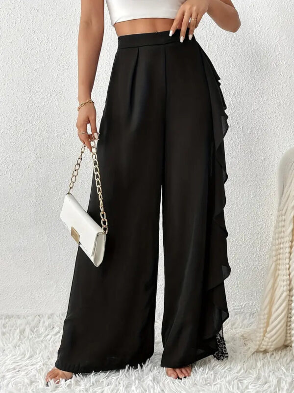 Dorice -Pantalon large élégant avec bordure en dentelle – Image 5