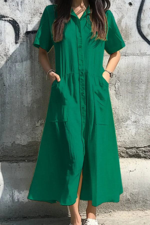 Matilda - Robe décontractée à manches courtes et boutons – Image 2