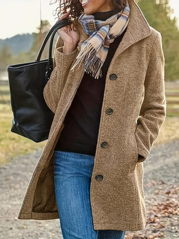 Belva - Manteau boutonné élégant et stylé – Image 5