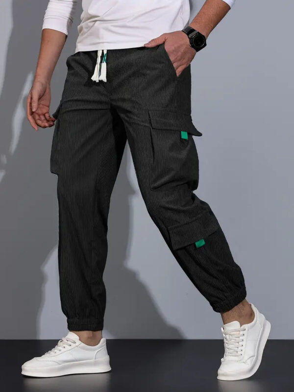 Aldrich - Pantalon cargo décontracté uni pour homme – Image 4