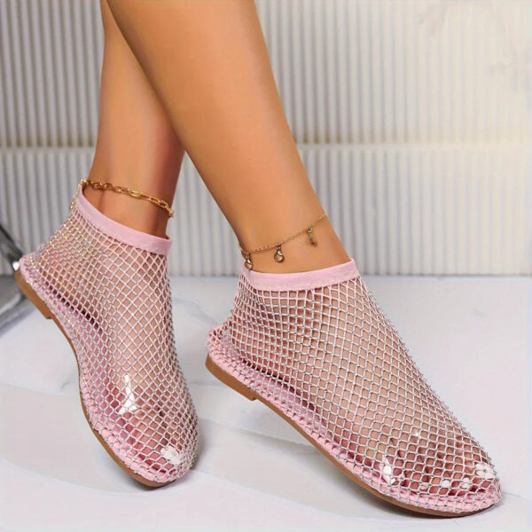 Cleo - Chaussures plates avec décoration en strass pour femmes – Image 2