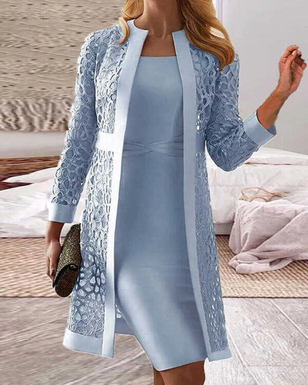 Lucy - Robe en Dentelle et Cardigan pour Femmes, Ensemble à Deux Pièces – Image 3