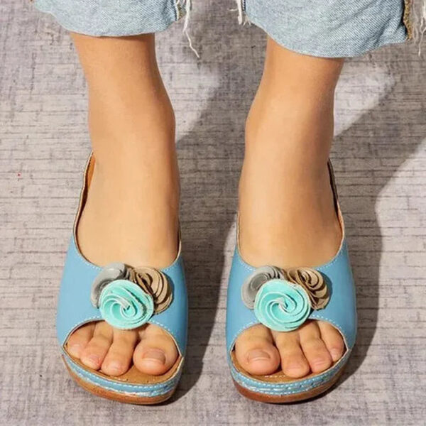 Marielle - Sandales à plateforme à motifs floraux – Image 3