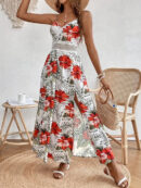 Ursula - Robe longue imprimée sans manches pour femmes