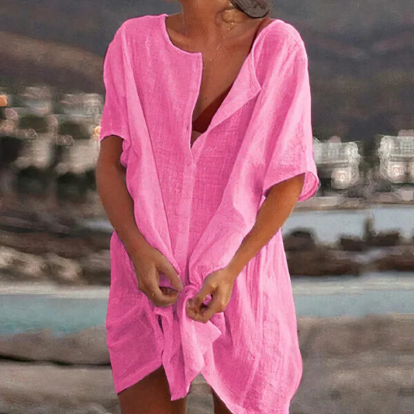 Geneva - Robe de plage aérée avec fermeture à boutons – Image 2