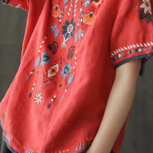 Ingrid - Blouse ethnique ample brodée