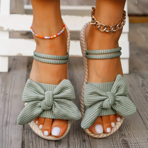 Viola - Sandales pour femmes avec décoration en forme de nœud – Image 5