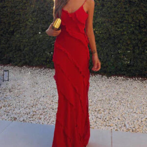 Sofía - Robe longue élégante à volants
