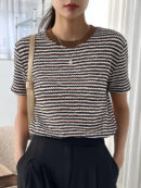 Margot - T-shirt col rond à motif rayé