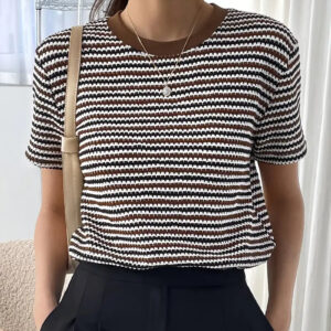 Margot - T-shirt col rond à motif rayé
