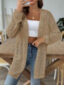 Aimee - Gilet chic ajouré à manches longues et coupe ample