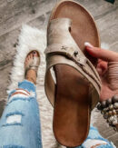 Elaine - Sandales ouvertes en cuir pour femmes