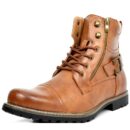 Bottes de moto en cuir véritable - Rhion