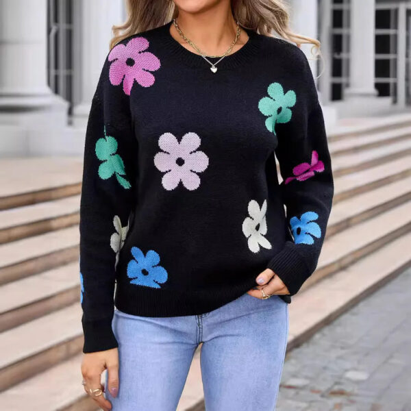 Aislin | Pull décontracté au crochet fleuri – Image 5