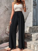 Jantier - Pantalon large avec taille élastique
