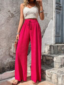 Jantier - Pantalon large avec taille élastique