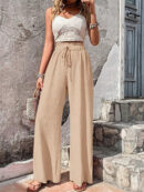 Jantier - Pantalon large avec taille élastique