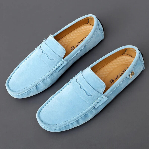 Walter - Mocassins en daim antidérapants – Image 3