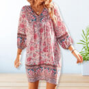 Araminta - Robe bohème à imprimé et coupe fluide pour femme
