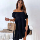 Frona - Robe chic et élégante à épaules découvertes pour femmes